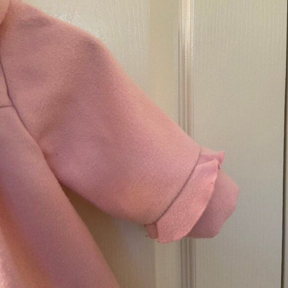 Florence Eiseman Girls Pink Fleece Ruffle Front Hooded Dress Coat Size 12 Months - Picture 10 of 12